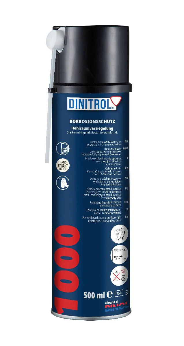 DINITROL 1000 SPRAY Hohlraumversiegelung ▪ transparent ▪ 500ml - 1107604001