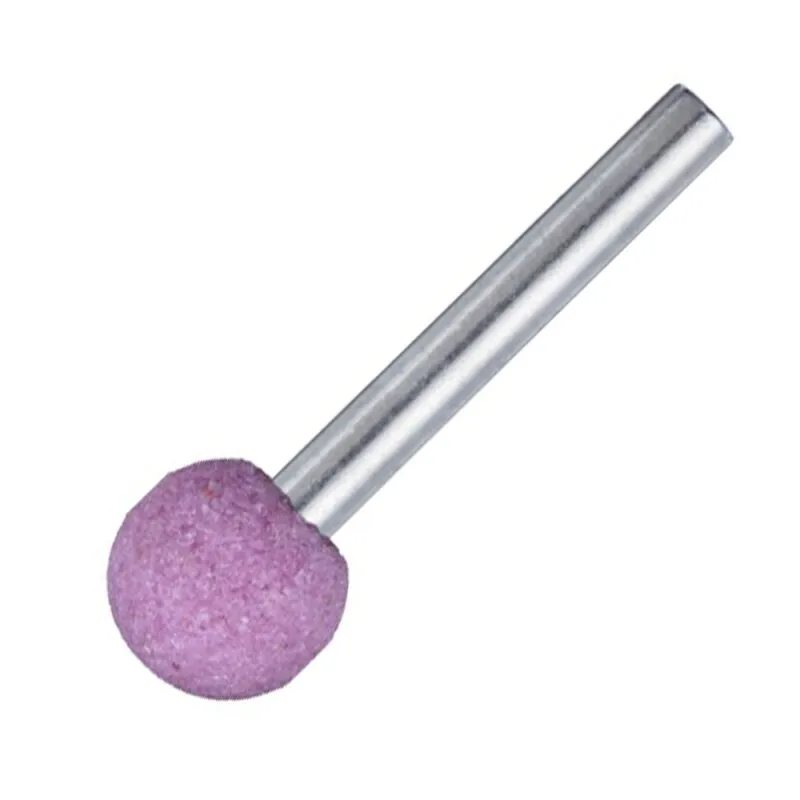 20 Stk. Schleifstifte KU Kugelform EKR für Stahl 13mm Schaft 6mm Korn 46