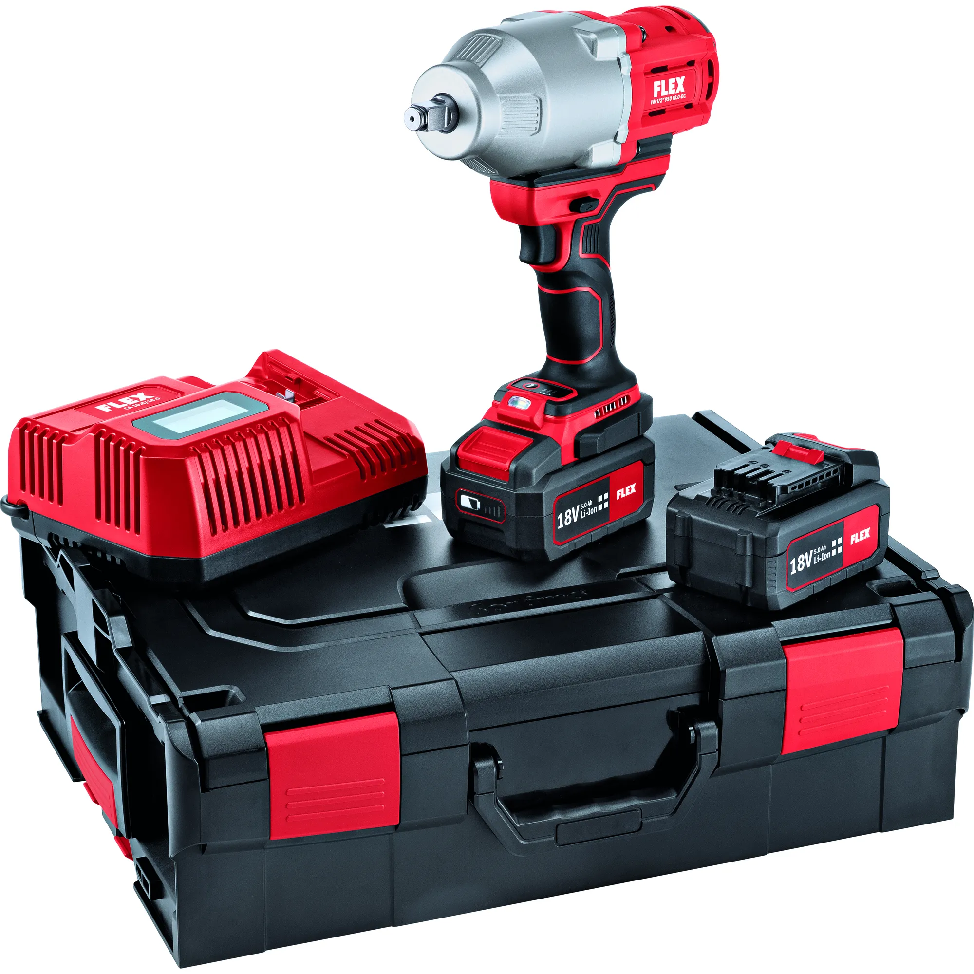 FLEX 530187 IW 1/2" 950 18.0-EC 5.0/Set Akku-Schlagschrauber 18V L-BOXX