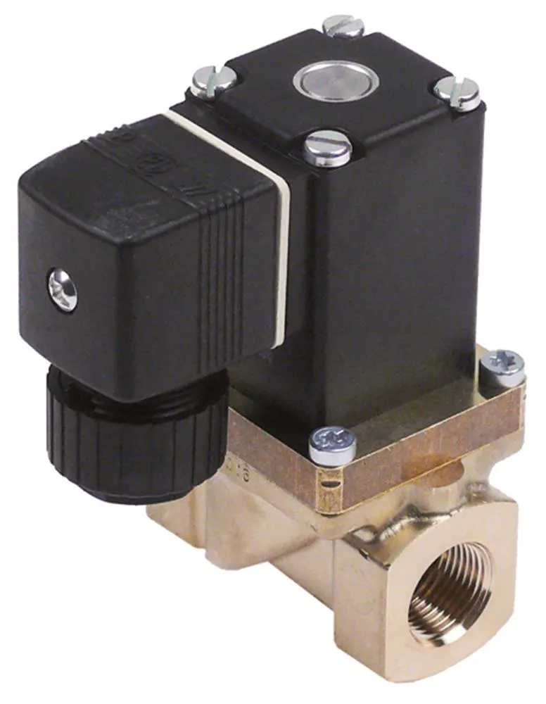 BÜRKERT Magnetventil aus Messing 2-Wege DN 13 Steckbuchse DIN 230VAC