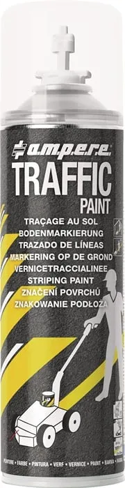 AMPERE Bodenmarkierungsfarbe Traffic Paint® 500ml Weiß - 12er Pack