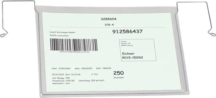 Dokumententasche B330xH245mm DIN A4 quer m.flex.Drahtbügel EICHNER VE: 10St.