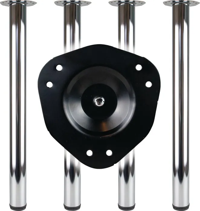 Tischbein-Set weiß 60mm H.710mm Platten-Befestigung BMB