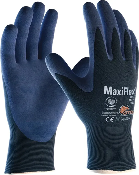 Handschuhe MaxiFlex® Elite™ 34-274 Gr.11 blau/blau Nyl.m.Nitrilmikroschaum