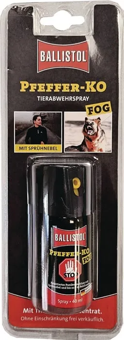 Tierabwehrspray PFEFFER-KO FOG 40ml m.Gürtelclip Spraydose BALLISTOL VE: 6St.