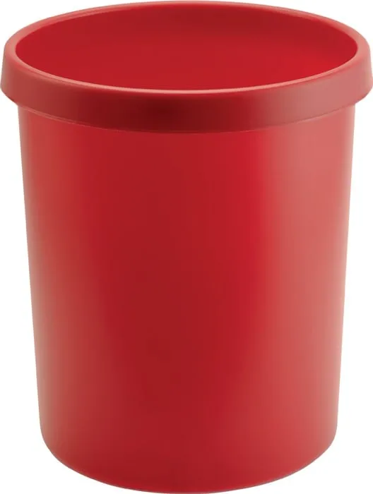 Papierkorb 30l H405xØ350mm m.Griffrand Ku.rot HELIT