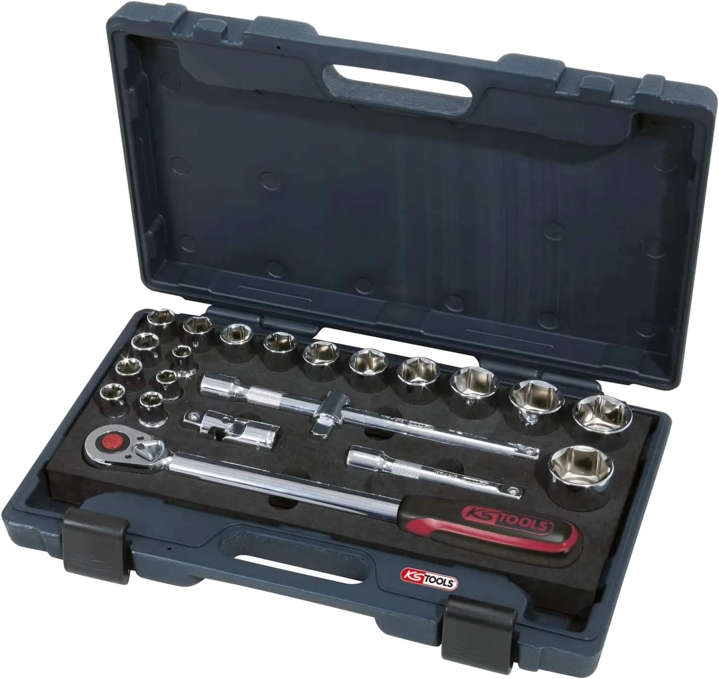 KS Tools 1/2" CHROME+ Steckschlüssel-Satz, 22-tlg. - 918.0625