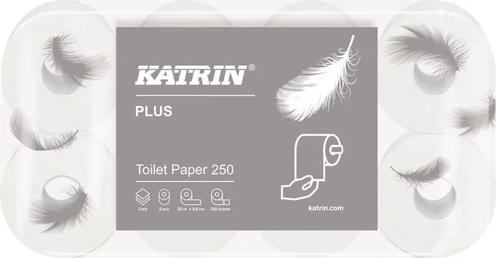 Toilettenpapier Katrin 250 Long 3-lagig 48 RL a 250 Blatt=12000 Bl.KATRIN