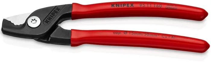 Kabelschere L.160mm Ku.-Überzug KNIPEX