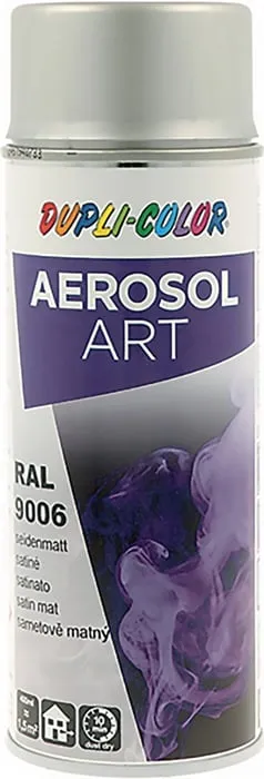 Buntlackspray AEROSOL Art weißalu.seidenmatt RAL 9006 400ml Spraydose VE: 6St.