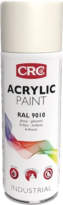 Farbschutzlackspray ACRYLIC PAINT reinweiss glänzend RAL9010 400ml Spraydose CRC VE: 6St.