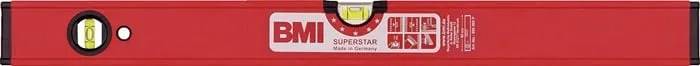 Wasserwaage SUPERSTAR 200cm Alu.rot ± 0,5 mm/m m.Magnet BMI