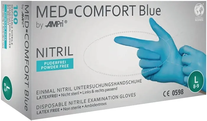 Einw.-Handsch.Med Comfort Blue Gr.XL blau Nitril PSA III 100 St./Box