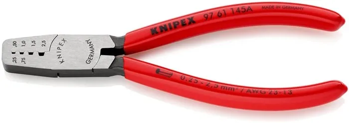 Aderendhülsenzange L.145mm 0,25-2,5 (AWG 23-13) mm² pol.Ku.-Überzug KNIPEX