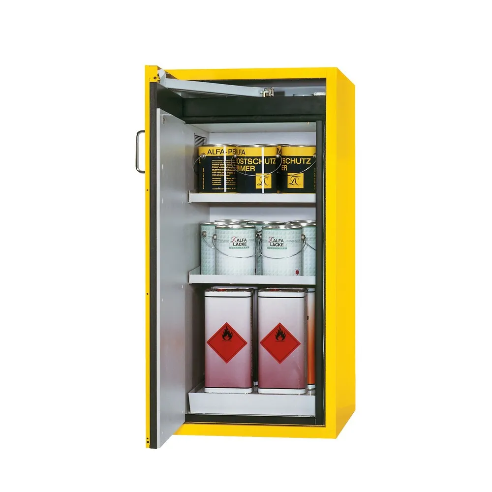 asecos® Brandschutzschrank S-CLASSIC/Typ 90, HxBxT 1.298 x 600 x 615 mm, lichtgrau