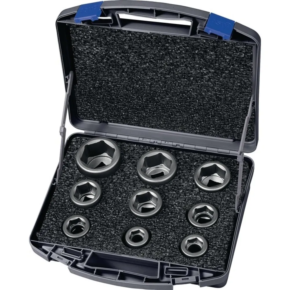 ASW Kraftstecknusssatz 740 KS 9 OL, 11-teilig 3/4 Zoll, 6-kant