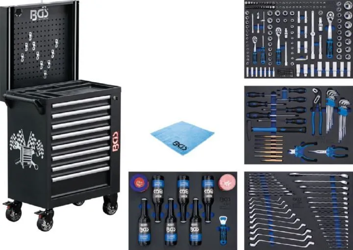 BGS Werkstattwagen mit 8 Schubladen 263 Teilig