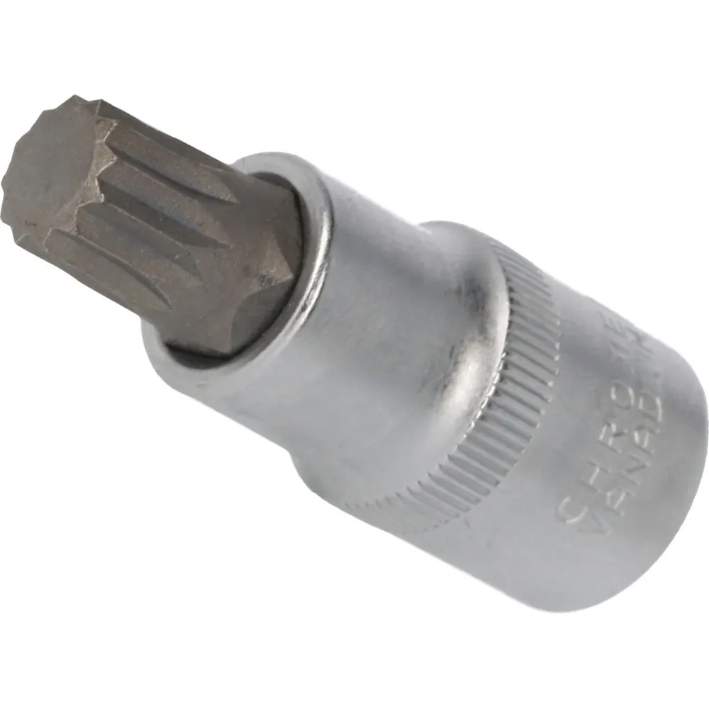 BRILLIANT TOOLS 1/2" Vielzahn-Bit-Stecknuss, 55 mm lang, M12