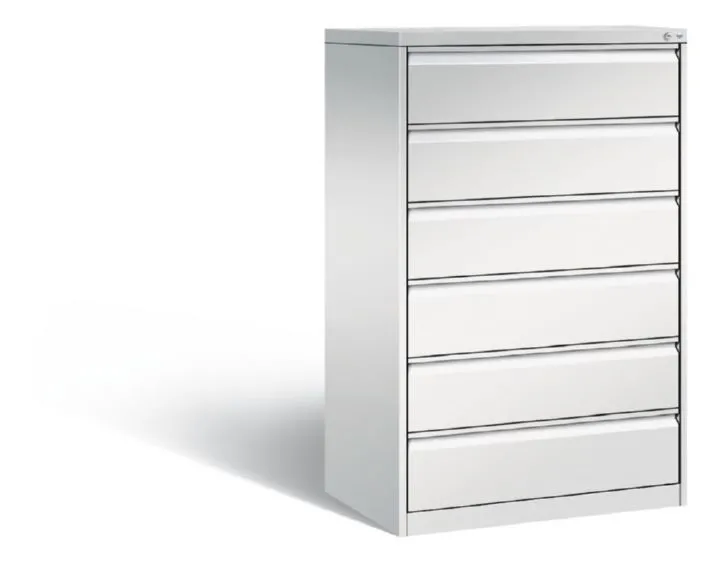 C+P Schubladenschrank Acurado H 1357 x B 787 x T 590 mm in lichtgrau