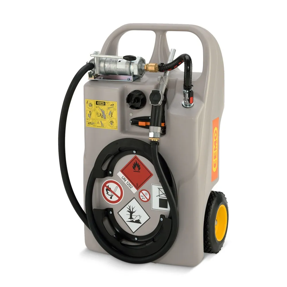 CEMO Diesel-Trolley, 60 l, mit Handpumpe und Zapfventil