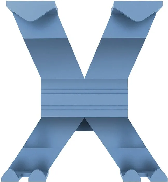 Wandgarderobe Alu.4HakenLänge 170mm pastellblau