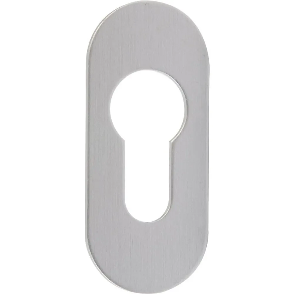 EDI Schlüsselrosette 817/3003, Schildstärke 2,5 mm PZ, Edelstahl EST, oval