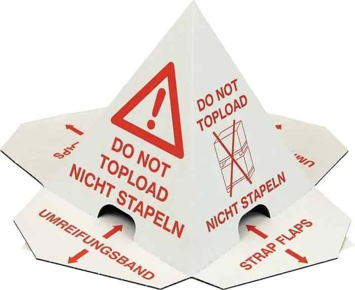 Palettenhütchen 1.25 Wellpappe L205xB205xH235mm einwellig 1-farbig rot VE: 25St.