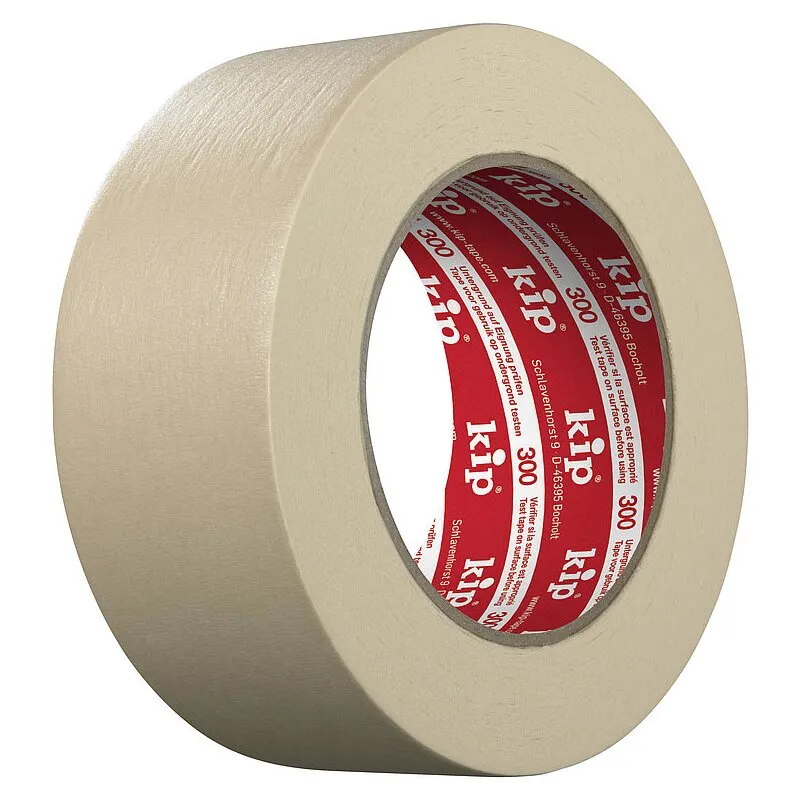 Feinkreppklebeband KIP 300 MASKING-TEC® – natur 48 mm x 50 m