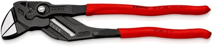 Zangenschlüssel L.300mm schwarz atram.Spann-W.68mm Ku.-Überzug