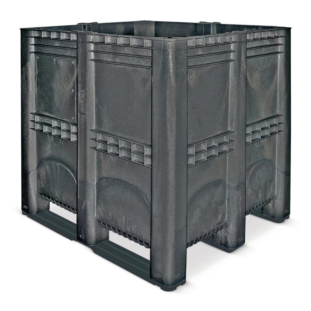 Großbehälter aus Polyethylen, 1.400 Liter, mit Kufen, blau