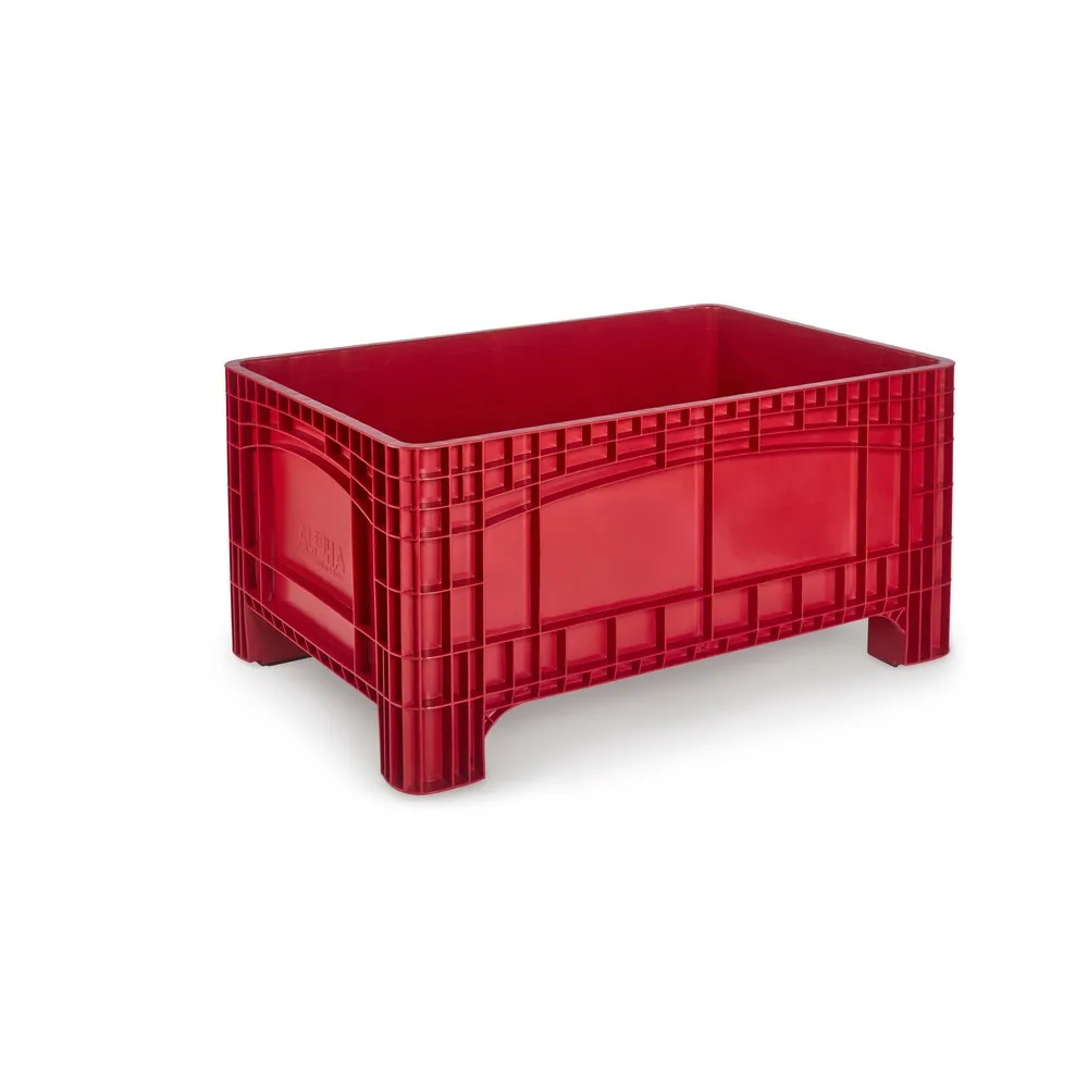 Großbehälter L, HxBxT 800 x 1.200 x 580 mm, 354 Liter, 4 Füße, rot