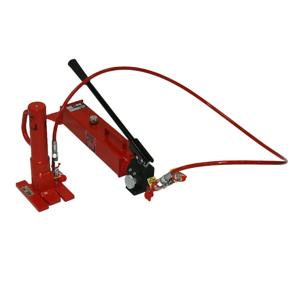 JUNG Hydraulik-Hebeset JSET 5/2, 1 x Hebegerät TK 5.000 kg, 1 x Schlauch Länge 2.000 mm, 1 x Handpumpe