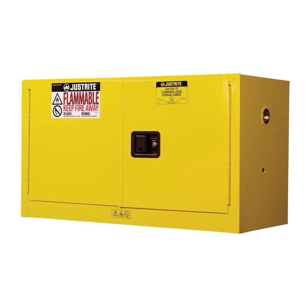 Justrite® Brandschutzschrank Piggyback Sure-Grip® FM, HxBxT 610 x 1.090 x 460 mm, 1 Fachboden, manuell schließend