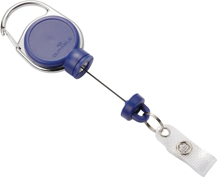 Ausweishalter ext.Stark-mit Druckknopfschlaufe Band-L.600mm blau DURABLE VE: 5St.