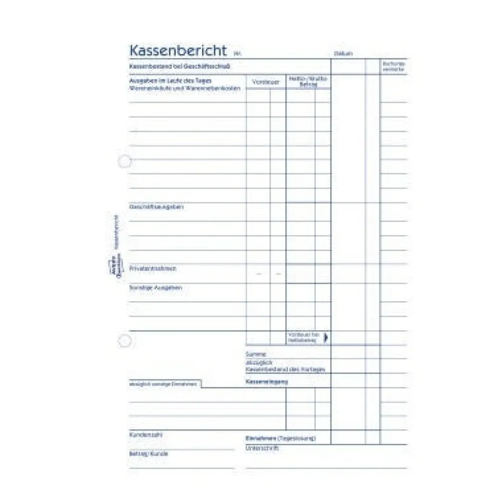 Avery Zweckform Kassenbericht 305 DIN A5 50Blatt
