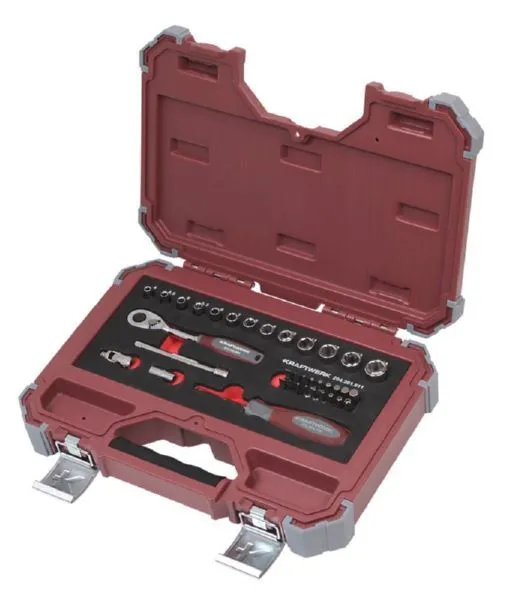 Kraftwerk Steckschlüssel Satz 1/4 Zoll 36 teilig im Koffer