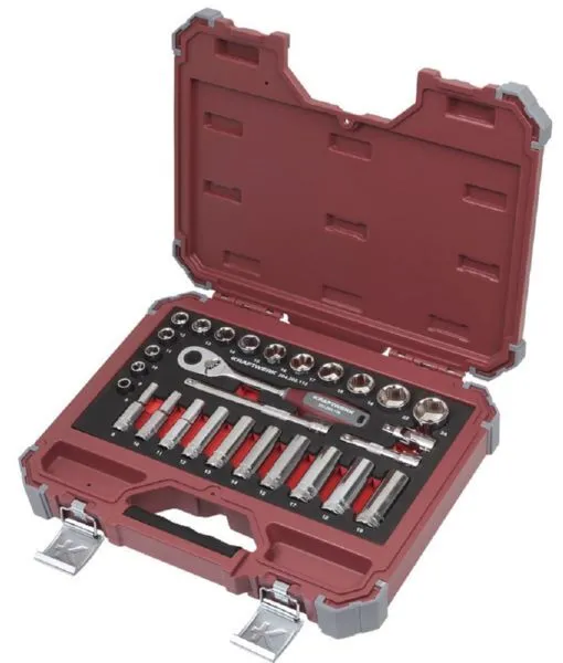 Kraftwerk Steckschlüssel Satz 3/8 Zoll 28 teilig im Koffer