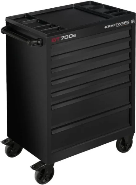 Kraftwerk Werkstattwagen BT700s mit 7 Schubladen schwarz