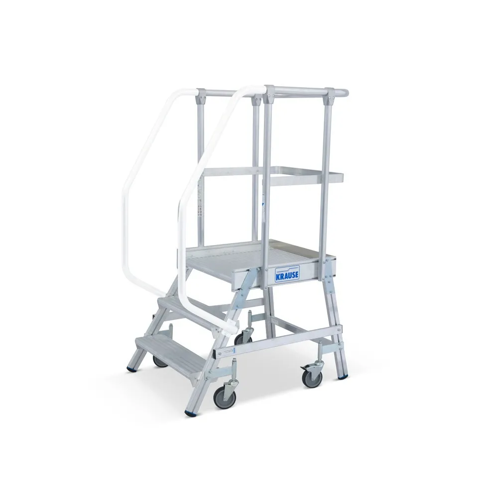 KRAUSE® STABILO Podesttreppe, 1-seitig, verfahrbar, Standhöhe 0,70 m