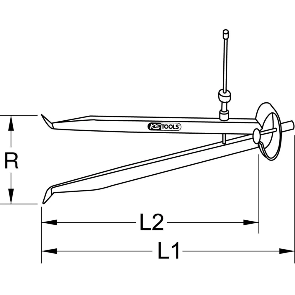 KS TOOLS Präzisions-Feder-Lochzirkel-Innentaster, 144mm