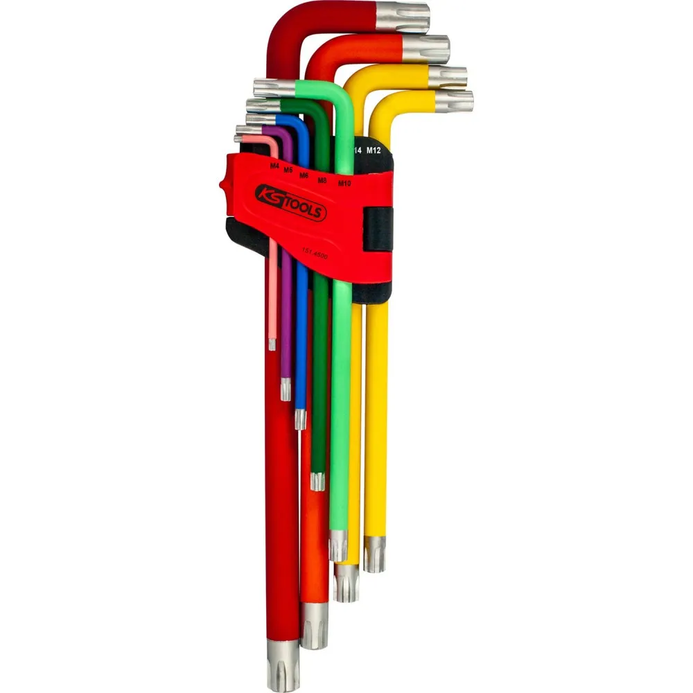 KS TOOLS RIBE-Winkelstiftschlüssel-Satz, XL, 9-tlg