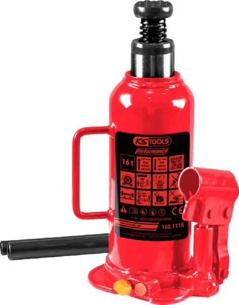 KS Tools Hydraulischer Flaschenwagenheber 16000 kg 227 bis 457 mm