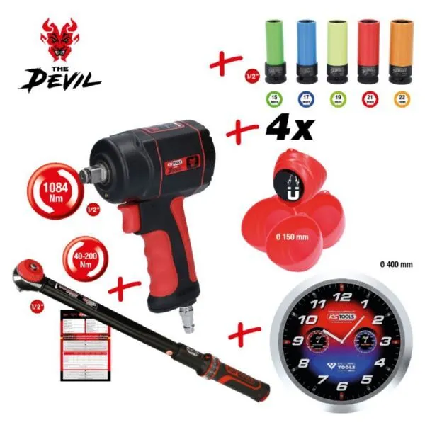 KS Tools Reifen plus Räder Aktionspaket The mini Devil 12 Teile
