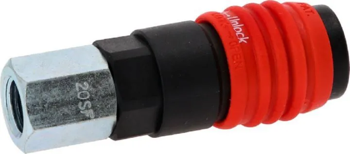 KS Tools Universal Druckluft Sicherheitskupplung mit 1/4 Zoll IG 80 mm