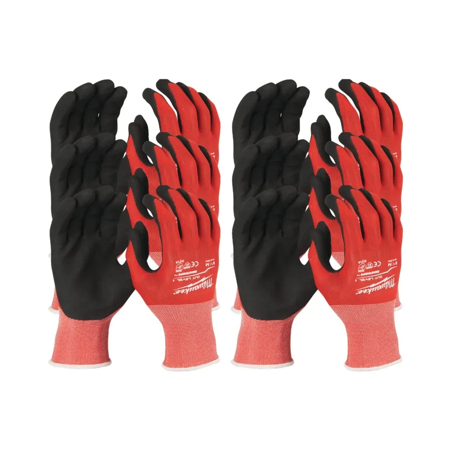Milwaukee Schnittschutzhandschuhe Klasse 1/A Größe 8 (M) 12er Pack