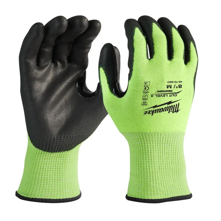 Milwaukee Hi-Vis Schnittschutzhandschuhe Klasse 3/C Größe 8 (M)