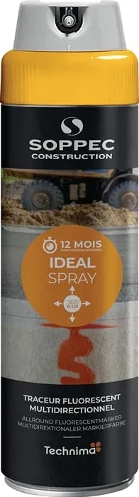 Markierungsspray IDEAL neonorange 500ml Spraydose SOPPEC VE: 12St.