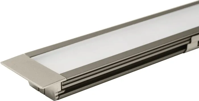 Leuchtenprofil Set Venice Mini Nutmaß 23x11mm Einbau Alu/KU Edelstahl/gefros.L&S