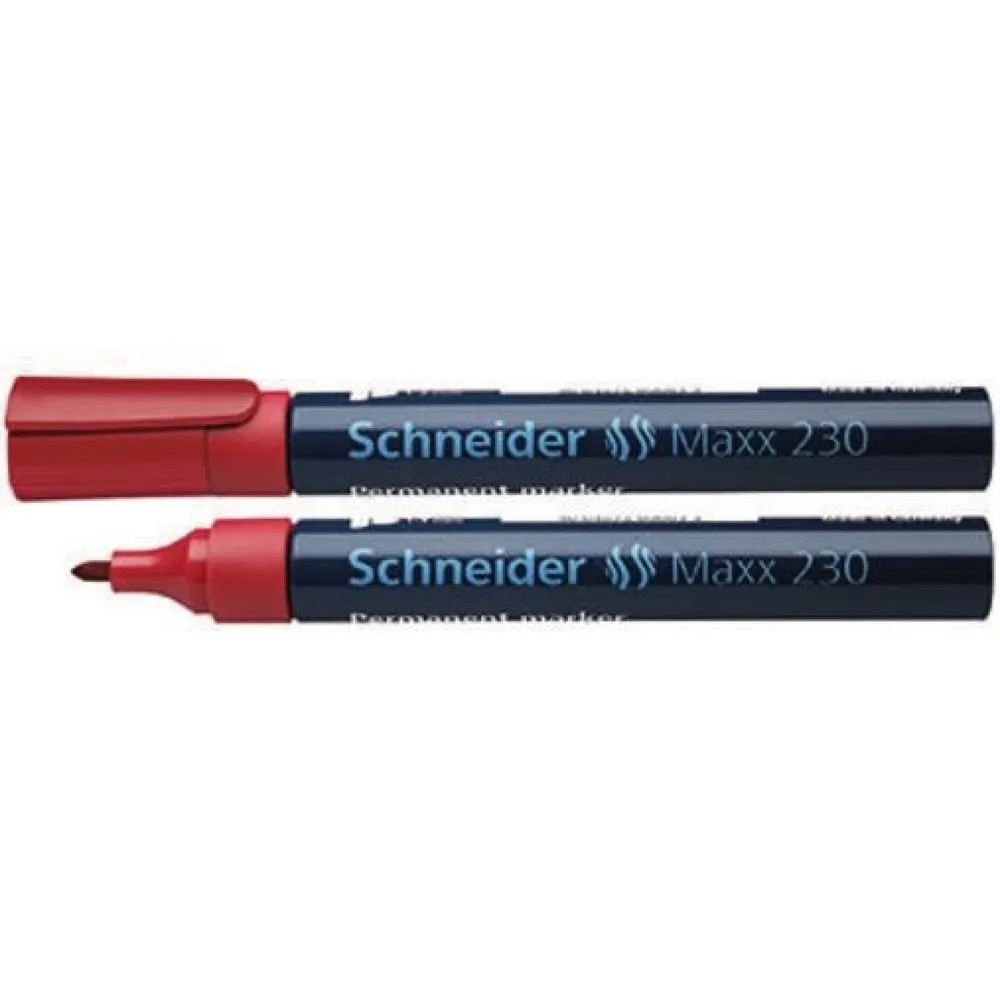 SCHNEIDER Permanentmarker 230 Rundspitze 1-3mm rot 123002