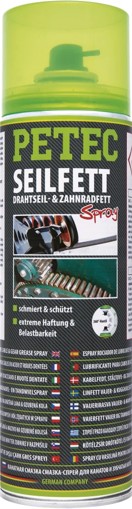 PETEC Seilfett, Drahtseil- & Zahnradfett Spray 500ml - 71650